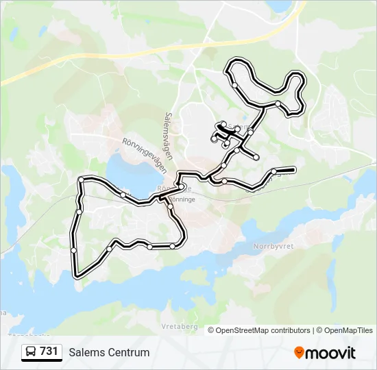 731 Bus Line Map