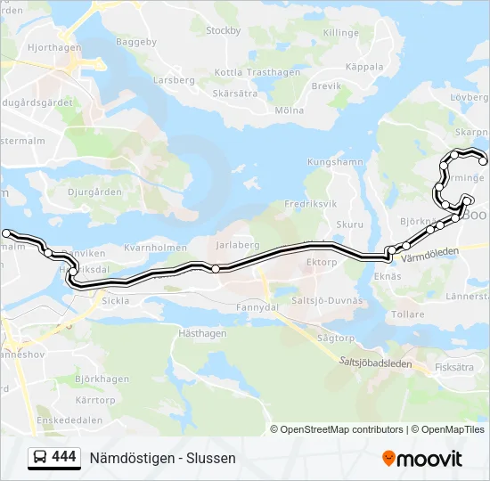 444 Bus Line Map