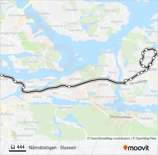 444 Bus Line Map