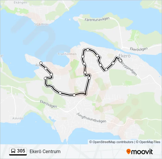 305 Bus Line Map