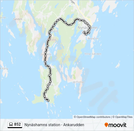 852 Bus Line Map