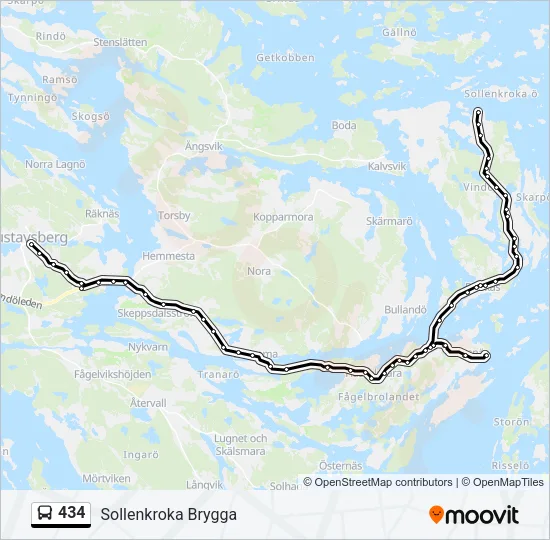 434 Bus Line Map