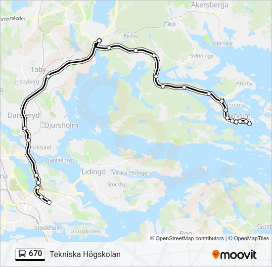 670 Bus Line Map