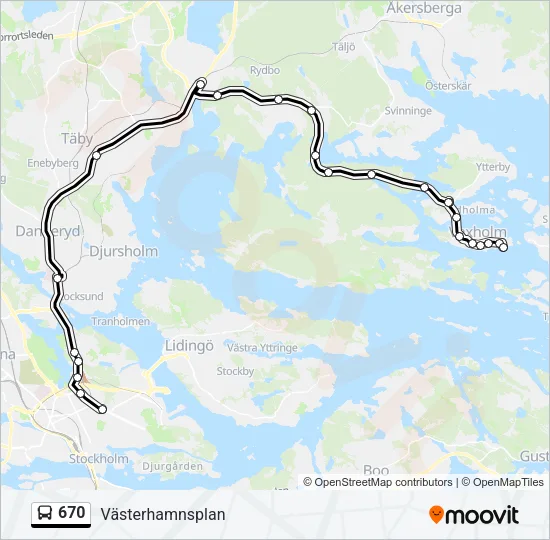 670 Bus Line Map