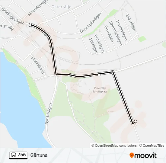 756 Bus Line Map