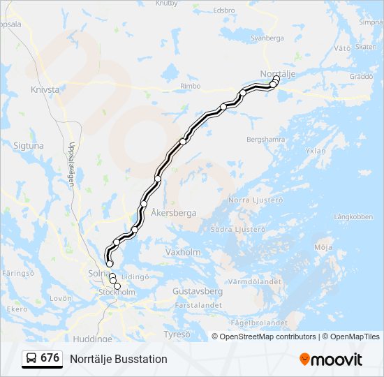 676 bus Line Map