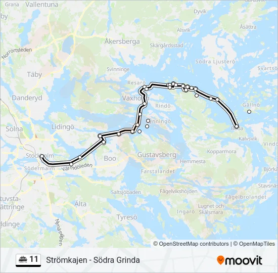 11 Ferry Line Map