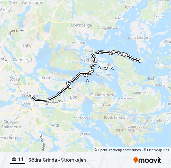 11 ferry Line Map