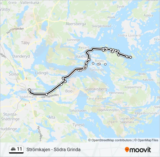 11 Ferry Line Map