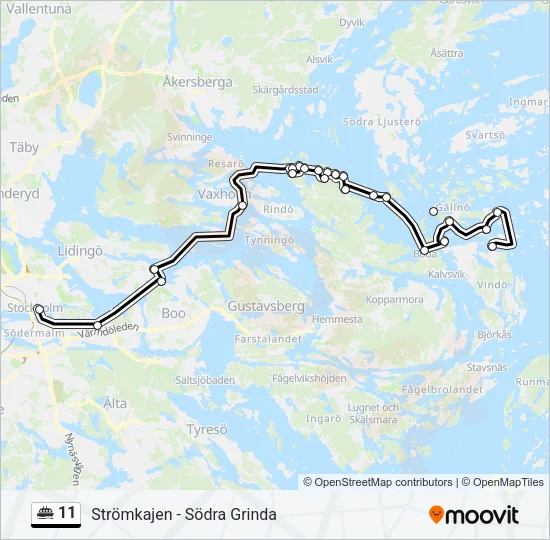 11 Ferry Line Map