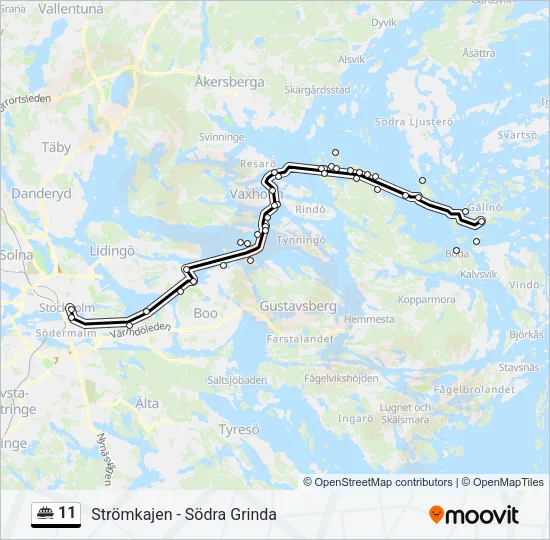 11 Ferry Line Map