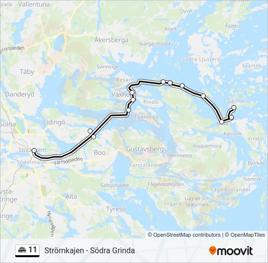 11 Ferry Line Map