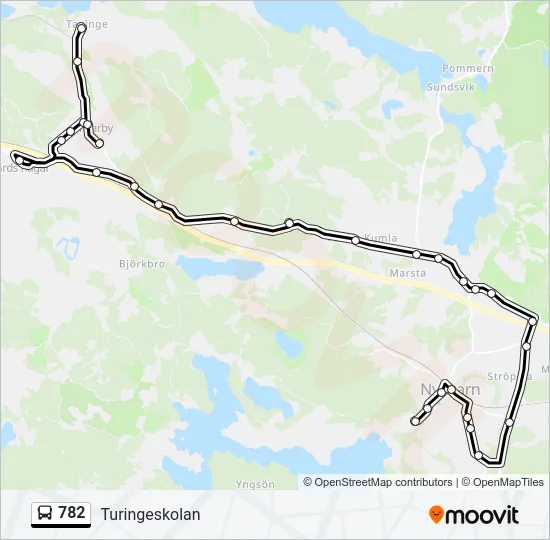 782 Bus Line Map