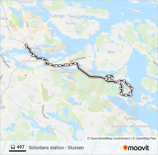 497 Bus Line Map