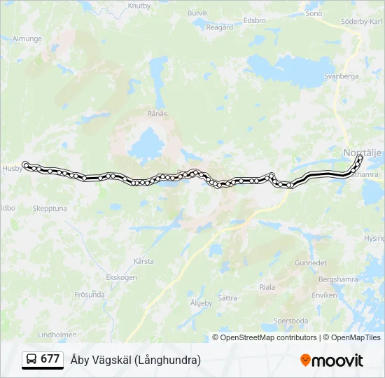 677 Bus Line Map