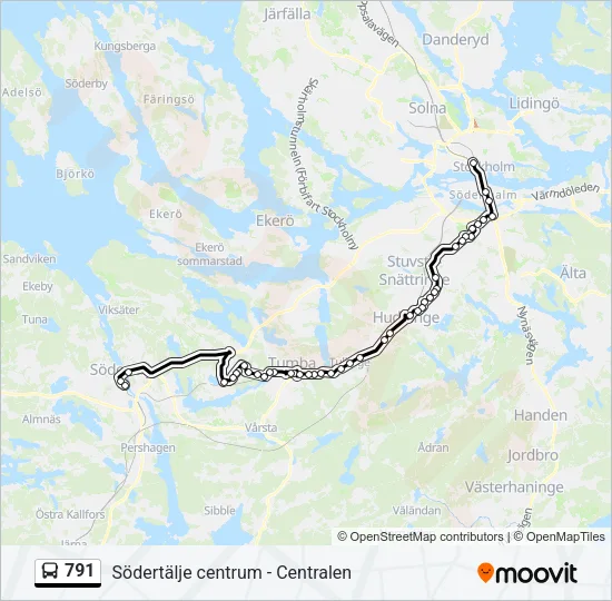 791 Bus Line Map