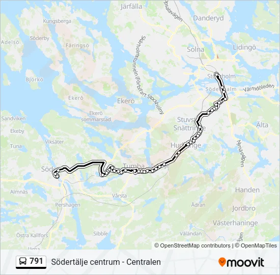 791 Bus Line Map