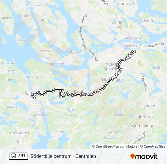 791 Bus Line Map