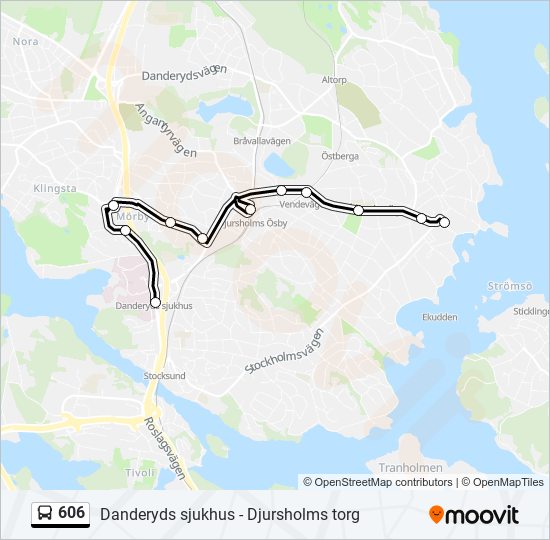 606 bus Line Map