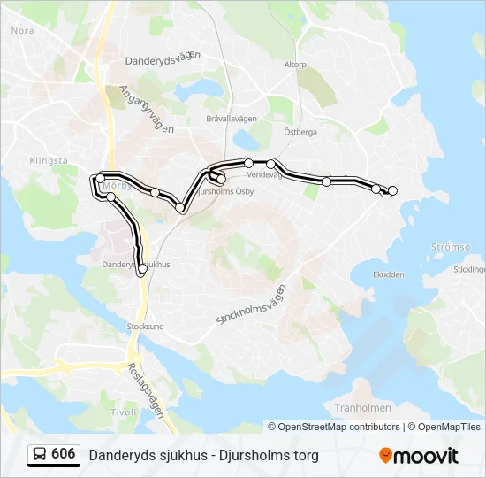 606 Bus Line Map