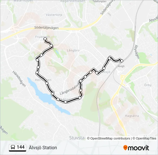 144 Bus Line Map