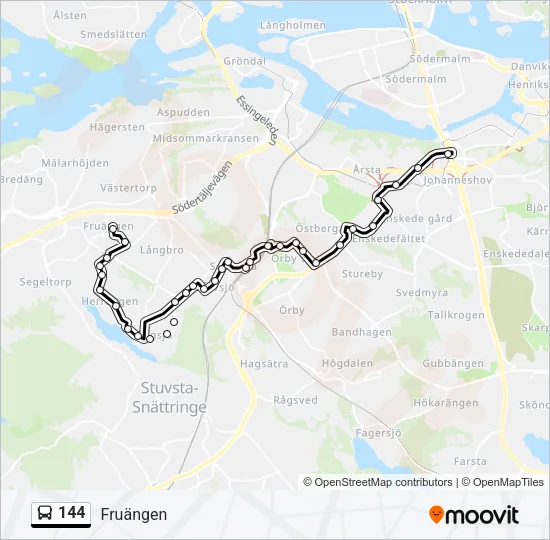 144 Bus Line Map