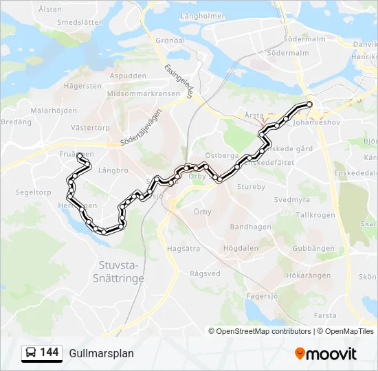 144 Bus Line Map