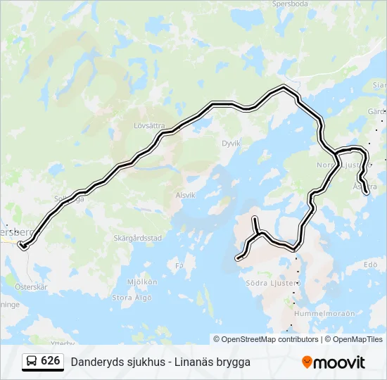 626 Bus Line Map