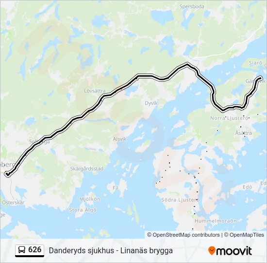 626 Bus Line Map