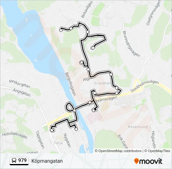 979 Bus Line Map