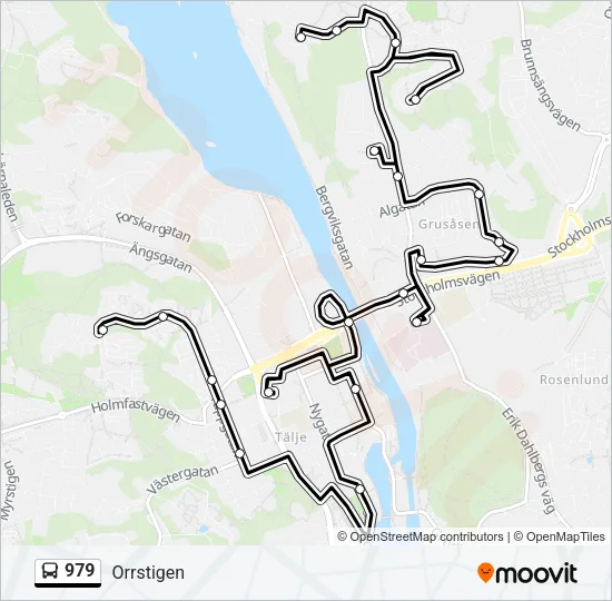 979 Bus Line Map