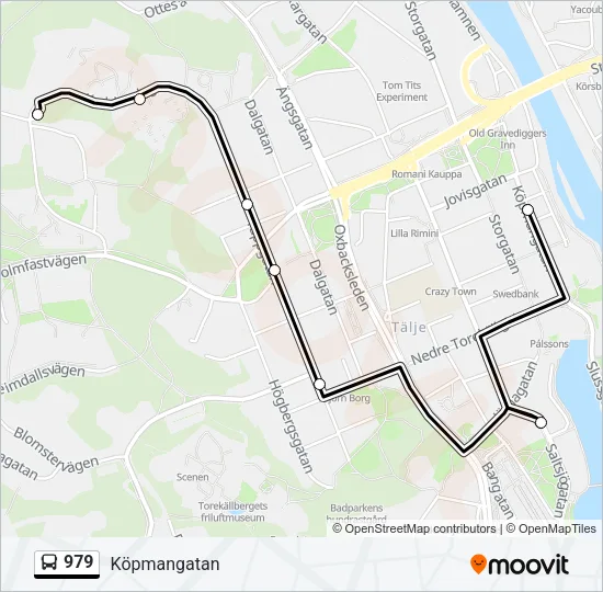 979 Bus Line Map