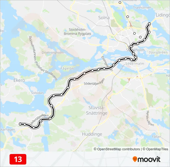 13 Metro Line Map