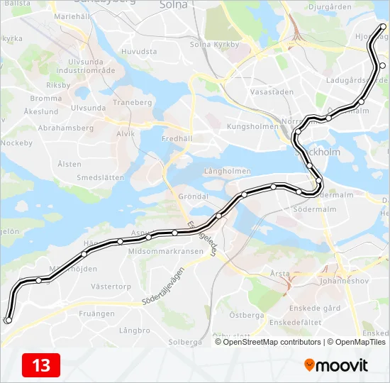 13 Metro Line Map