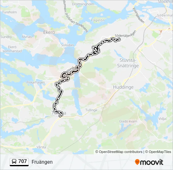 707 Bus Line Map