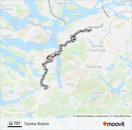 707 Bus Line Map