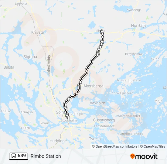 639 Bus Line Map