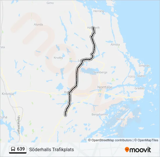 639 Bus Line Map