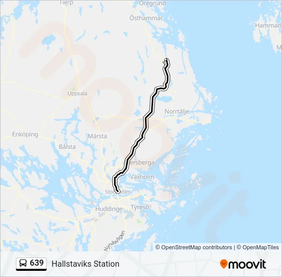 639 Bus Line Map