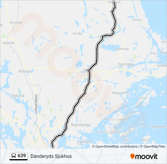 639 Bus Line Map