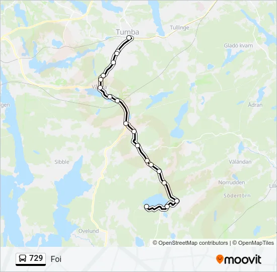 729 Bus Line Map