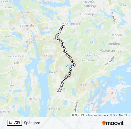 729 Bus Line Map