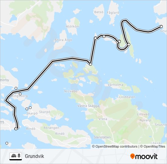 8 ferry Line Map