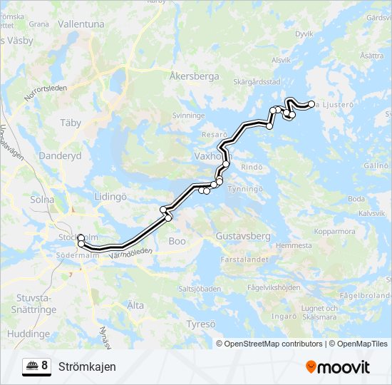 8 ferry Line Map