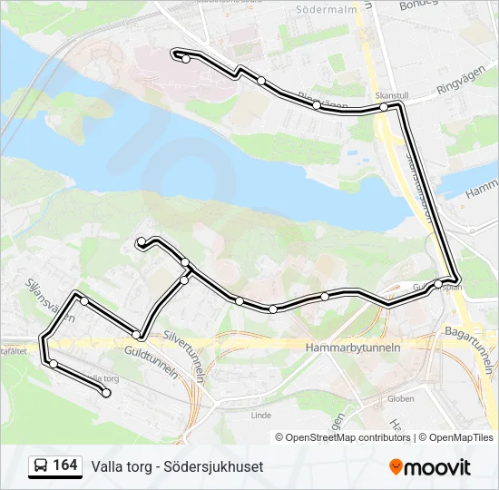 164 Bus Line Map