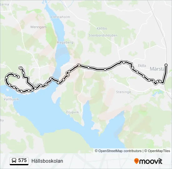 575 Bus Line Map