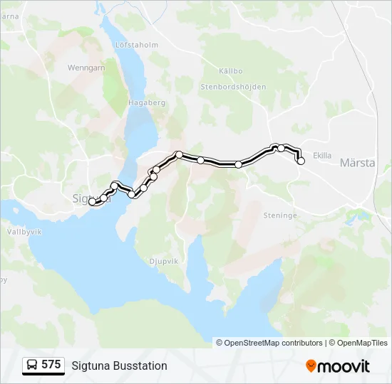 575 Bus Line Map