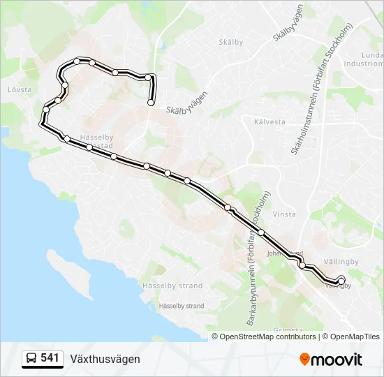 541 Bus Line Map