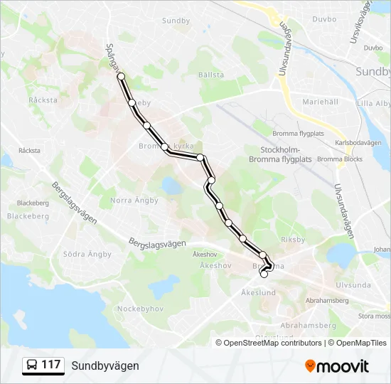 117 Bus Line Map