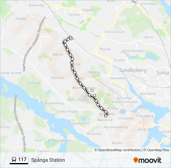 117 Bus Line Map